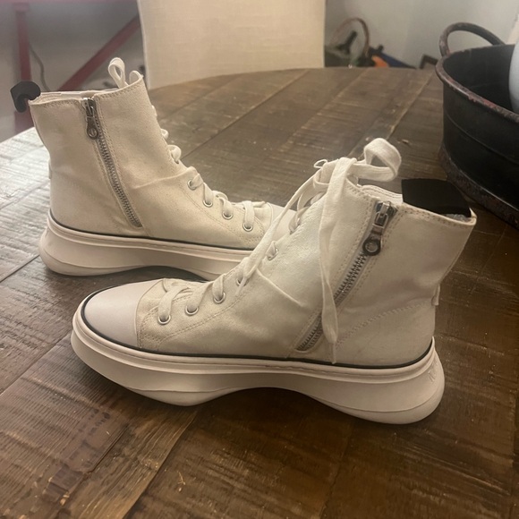 MYY White Lace Up Boots - Picture 7 of 9